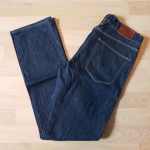MADEWELL rail straight dark wash jeans